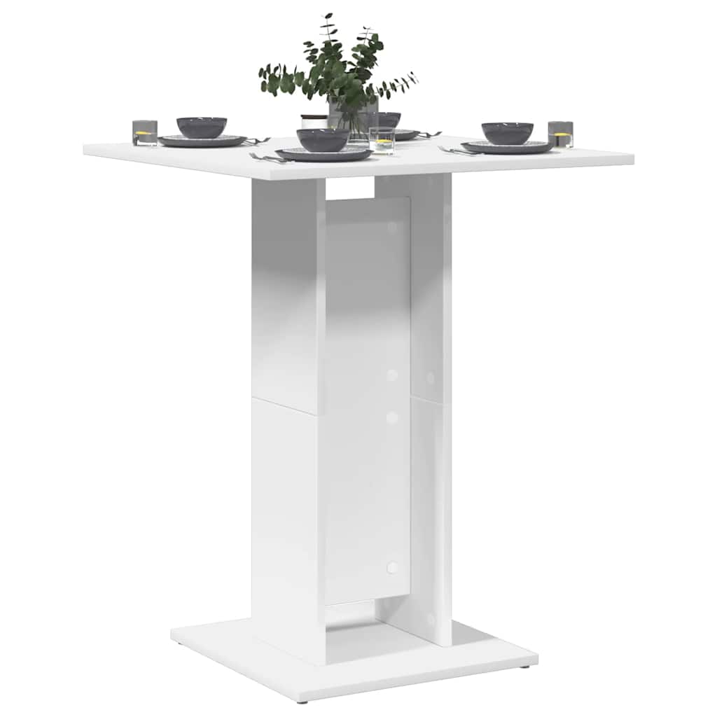 vidaXL Bistrotafel 60x60x75 cm bewerkt hout wit