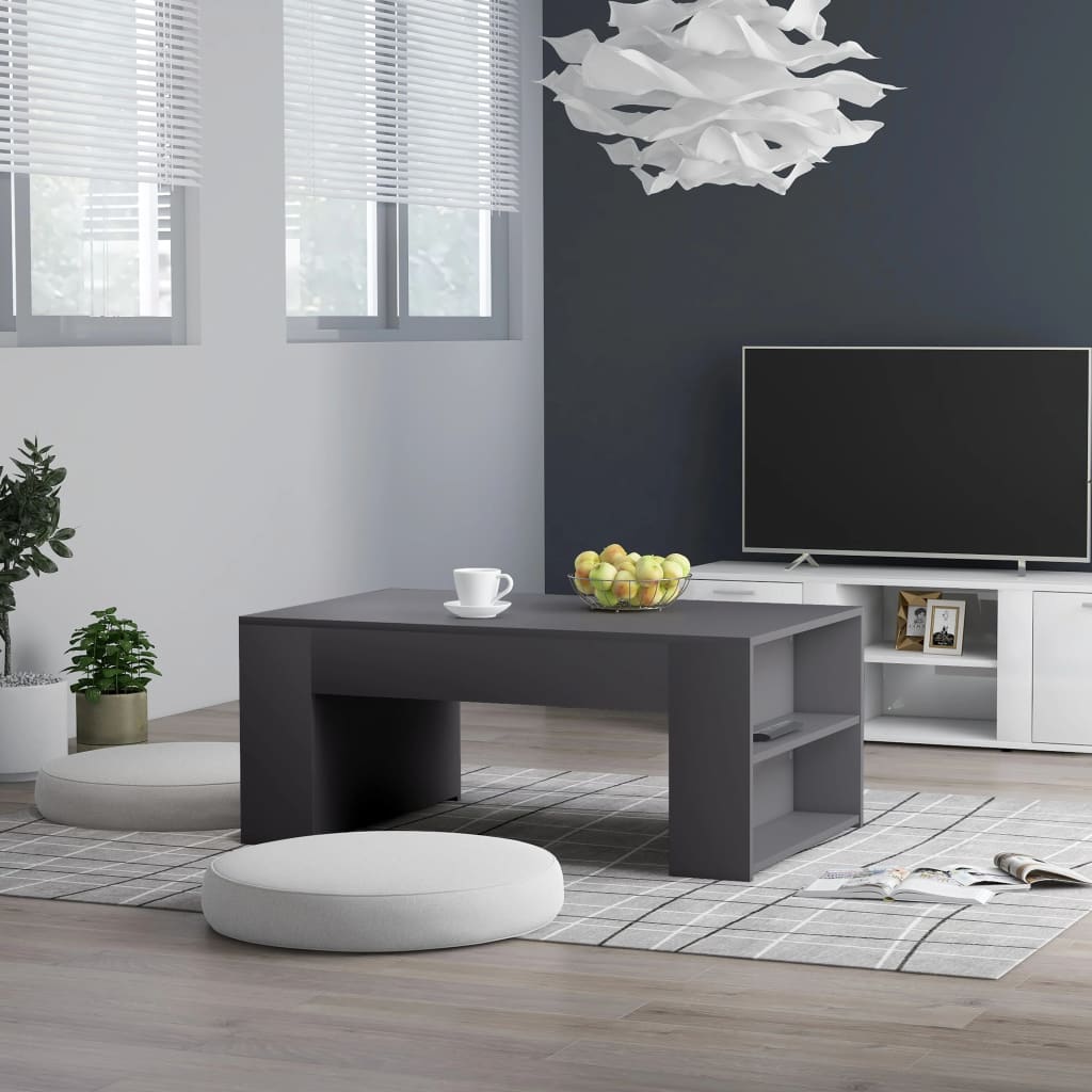 vidaXL Salontafel 100x60x42 cm bewerkt hout wit