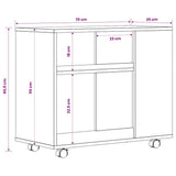 vidaXL Bijzettafel 70x35x55 cm bewerkt hout wit