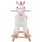 vidaXL Hobbeldier paard 65x32x58 cm pluche roze