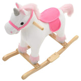 vidaXL Hobbeldier paard 65x32x58 cm pluche roze