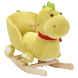 vidaXL Hobbeldier paard met rugleuning 60x32x50 cm pluche bruin