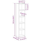 vidaXL Cd-kasten 2 st 21x16x93,5 bewerkt hout wit