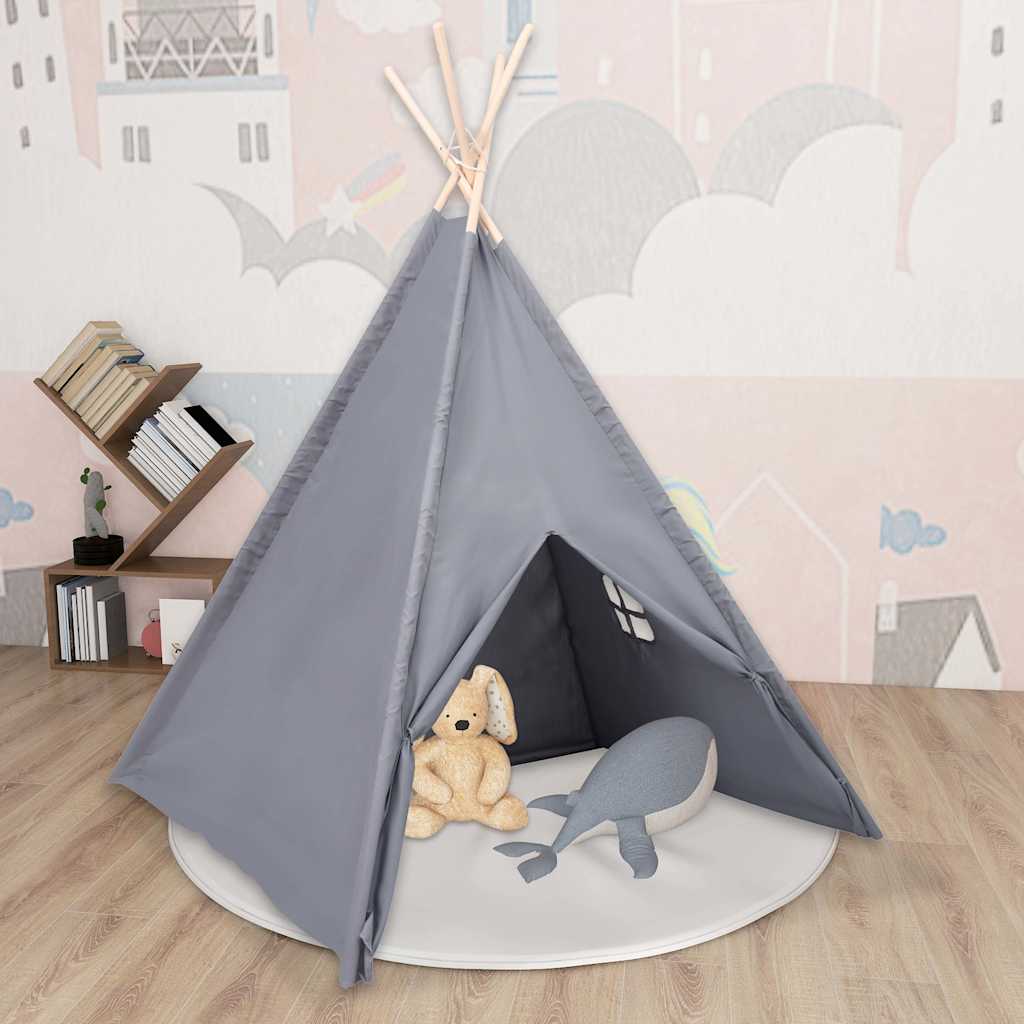 vidaXL Kindertipitent met tas 120x120x150 cm peachskin roze