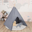 vidaXL Kindertipitent met tas 120x120x150 cm peachskin roze