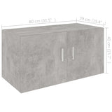vidaXL Hangkast 80x39x40 cm bewerkt hout wit