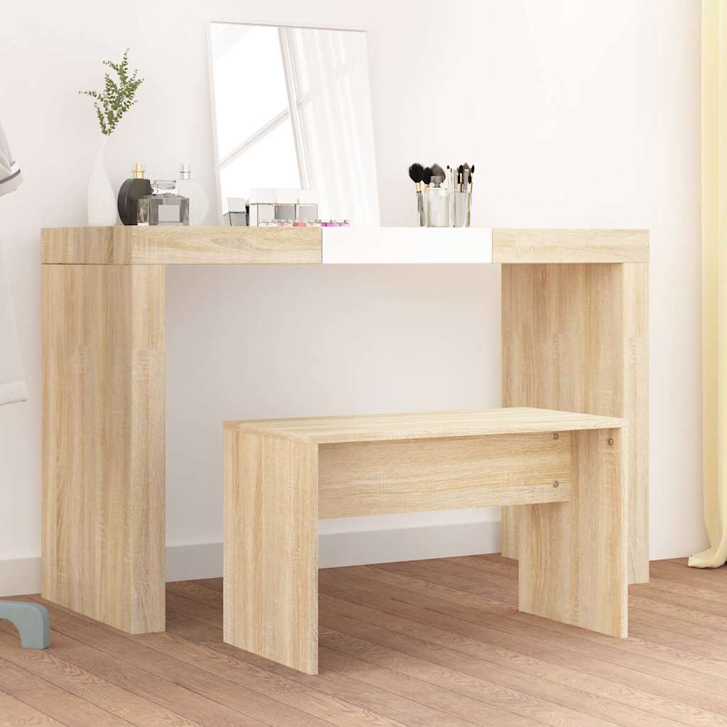 vidaXL Kaptafelkruk 70x35x45 cm bewerkt hout wit