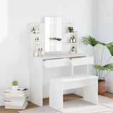 vidaXL Kaptafel met spiegel 96x40x142 cm wit