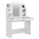 vidaXL Kaptafel met spiegel 96x40x142 cm wit