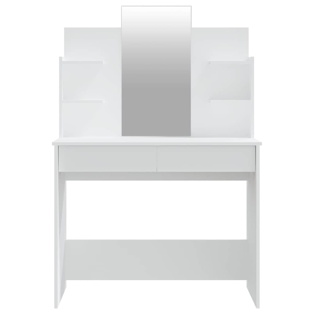 vidaXL Kaptafel met spiegel 96x40x142 cm wit