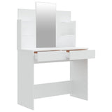 vidaXL Kaptafel met spiegel 96x40x142 cm wit