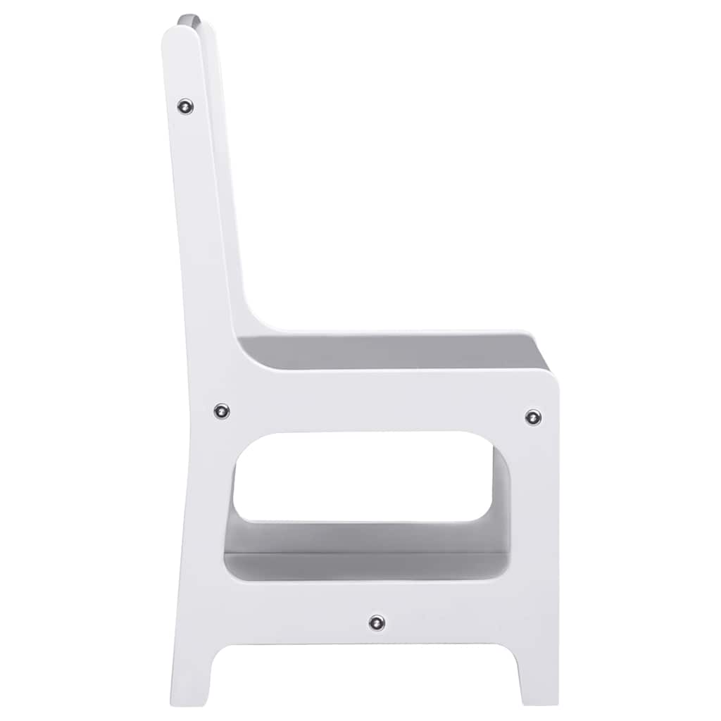 vidaXL Kindertafel met 2 stoelen MDF wit
