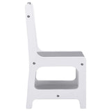 vidaXL Kindertafel met 2 stoelen MDF wit
