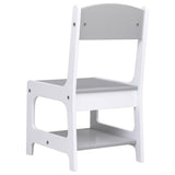 vidaXL Kindertafel met 2 stoelen MDF wit