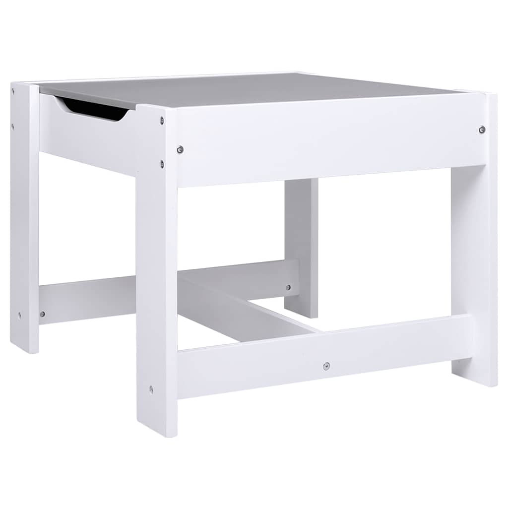 vidaXL Kindertafel met 2 stoelen MDF wit