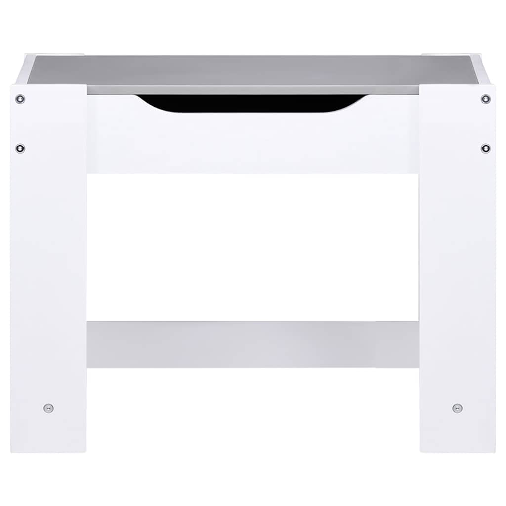 vidaXL Kindertafel met 2 stoelen MDF wit