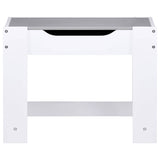 vidaXL Kindertafel met 2 stoelen MDF wit