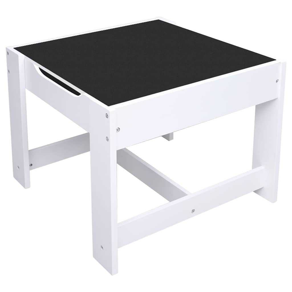 vidaXL Kindertafel met 2 stoelen MDF wit