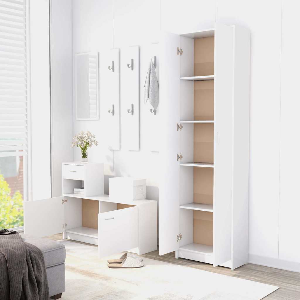 vidaXL Gangkast 55x25x189 cm bewerkt hout wit