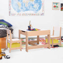 vidaXL Kindertafel met 2 stoelen MDF wit