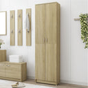 vidaXL Gangkast 55x25x189 cm bewerkt hout wit