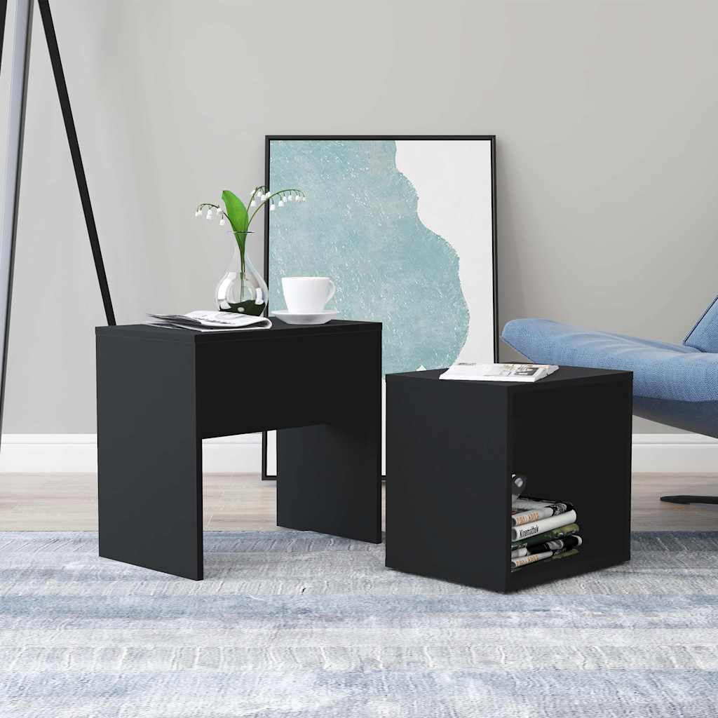 vidaXL Salontafelset 48x30x45 cm bewerkt hout wit