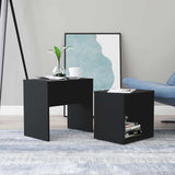 vidaXL Salontafelset 48x30x45 cm bewerkt hout wit