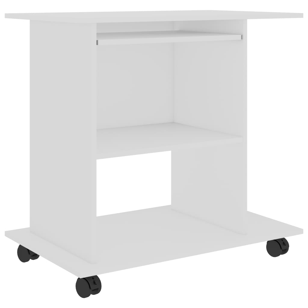 vidaXL Computer Desk 80x50x75 cm Engineered Wood White
