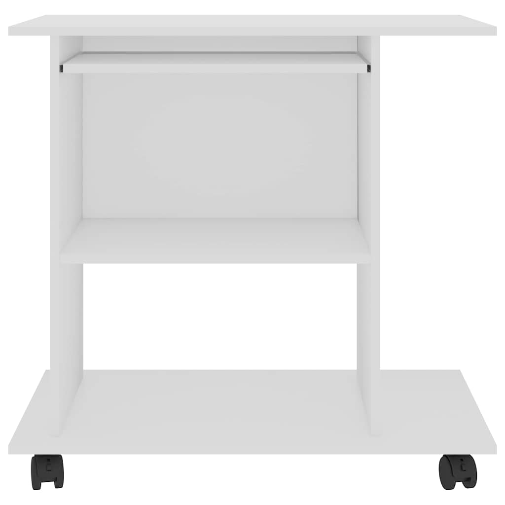 vidaXL Computer Desk 80x50x75 cm Engineered Wood White