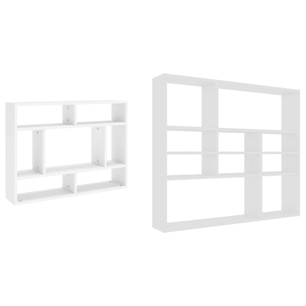 vidaXL Wandschap 90x16x78 cm bewerkt hout wit