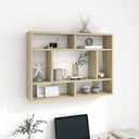 vidaXL Wandschap 75x16x55 cm bewerkt hout wit