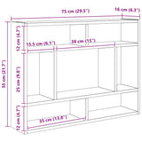 vidaXL Wandschap 75x16x55 cm bewerkt hout wit