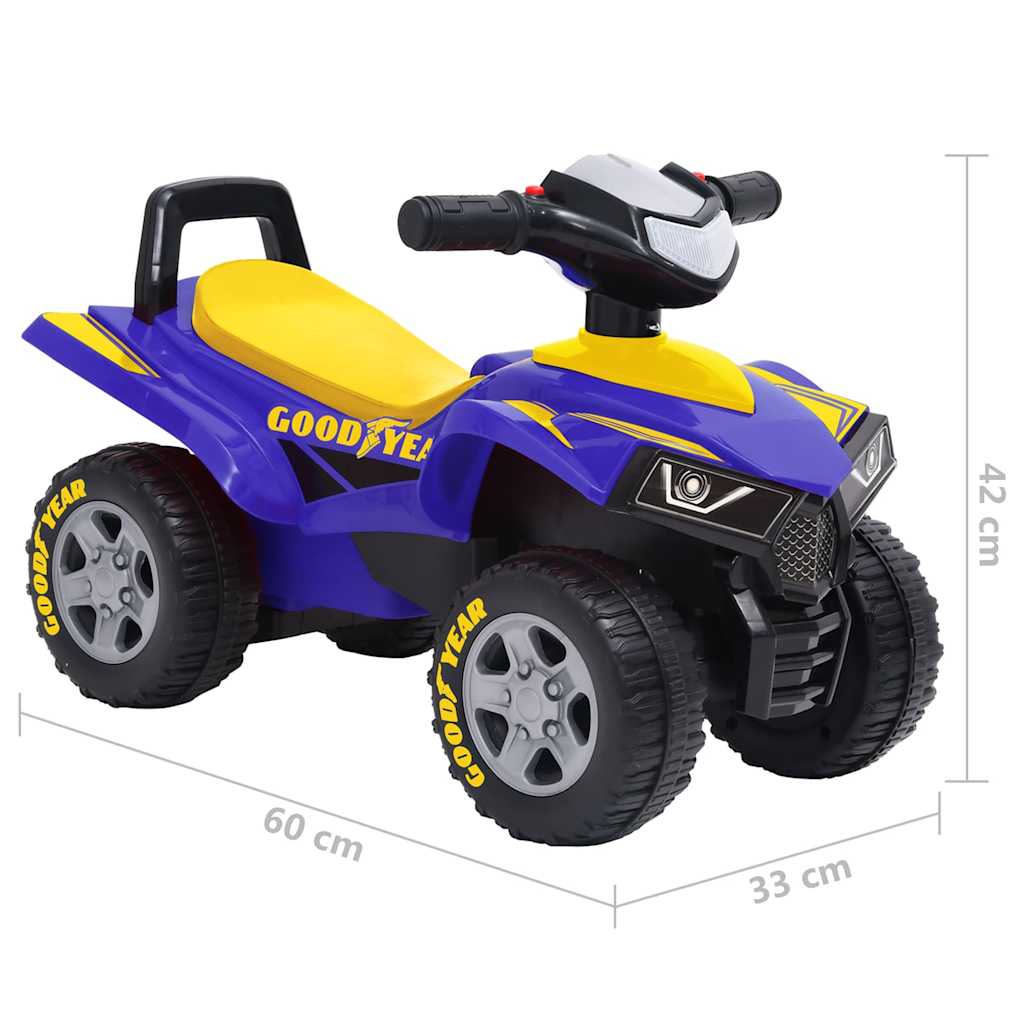 vidaXL Ride-On Toy Quad Goodyear Red