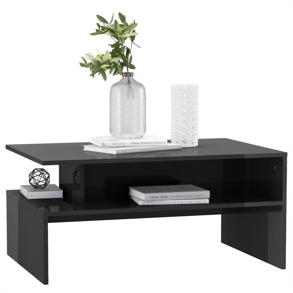 vidaXL Salontafel 90x60x42,5 cm bewerkt hout wit