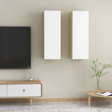 vidaXL Tv-meubel 30,5x30x60 cm bewerkt hout wit