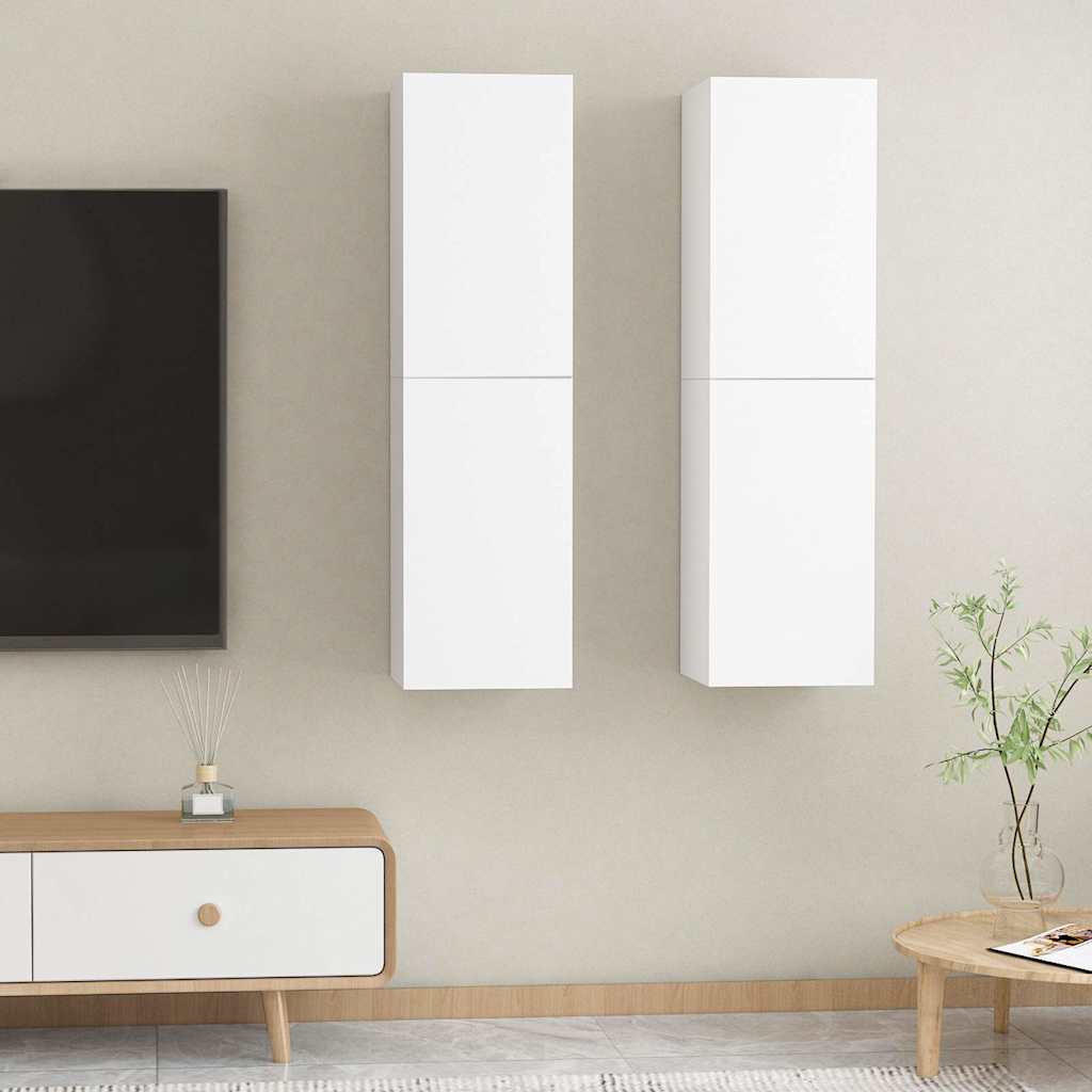 vidaXL Tv-meubel 30,5x30x60 cm bewerkt hout wit