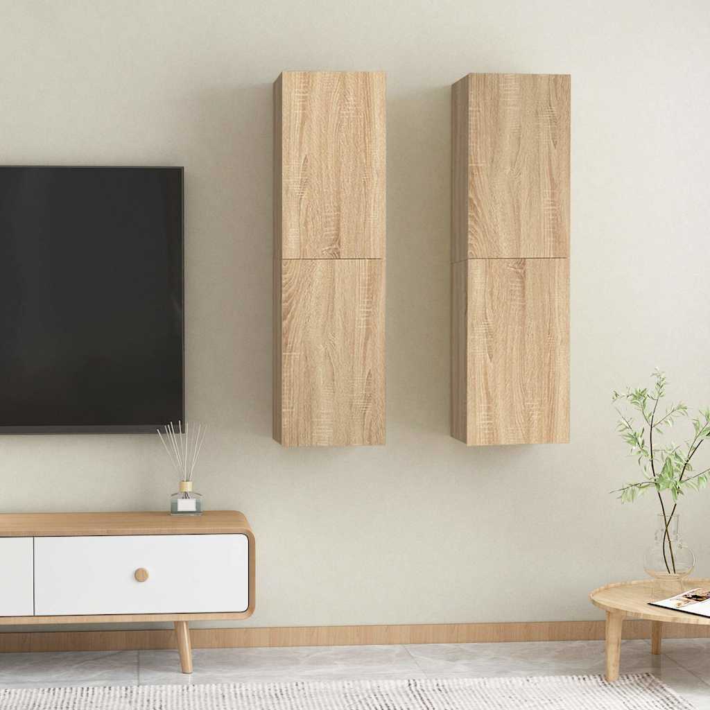 vidaXL Tv-meubel 30,5x30x60 cm bewerkt hout wit