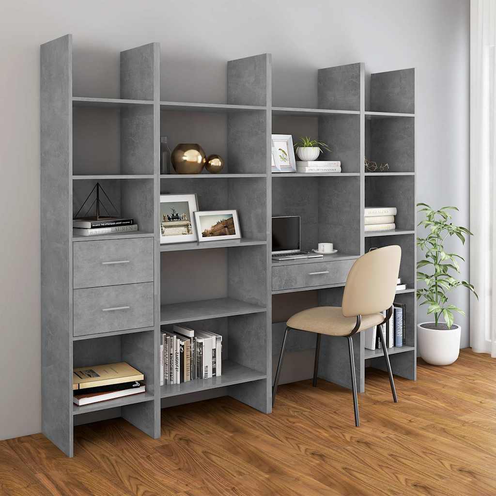 vidaXL Boekenkast 60x35x180 cm bewerkt hout grijs