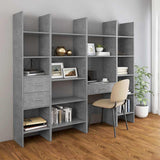 vidaXL Boekenkast 60x35x180 cm bewerkt hout grijs