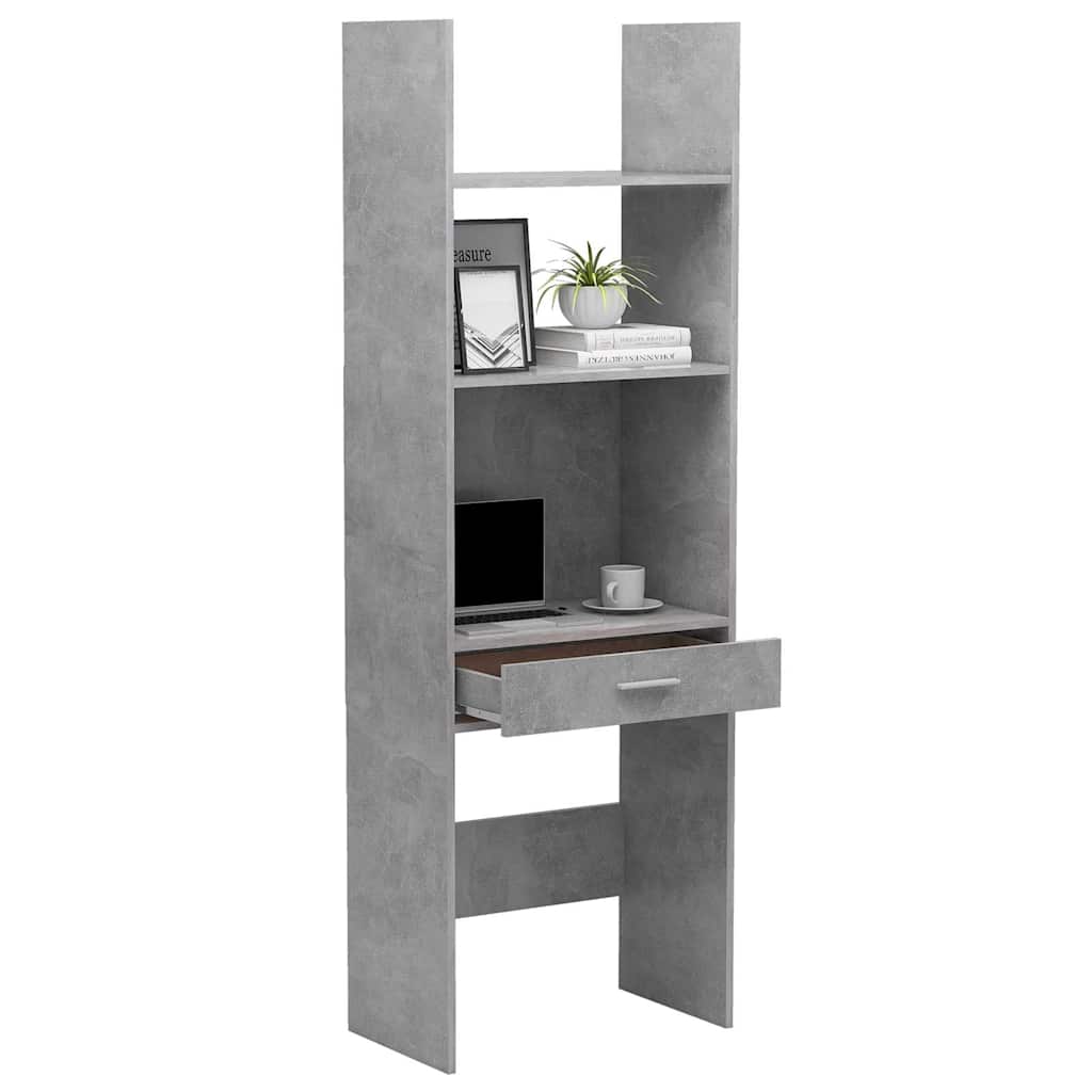 vidaXL Boekenkast 60x35x180 cm bewerkt hout grijs