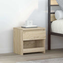 vidaXL Nachtkastje 40x30x39 cm bewerkt hout wit