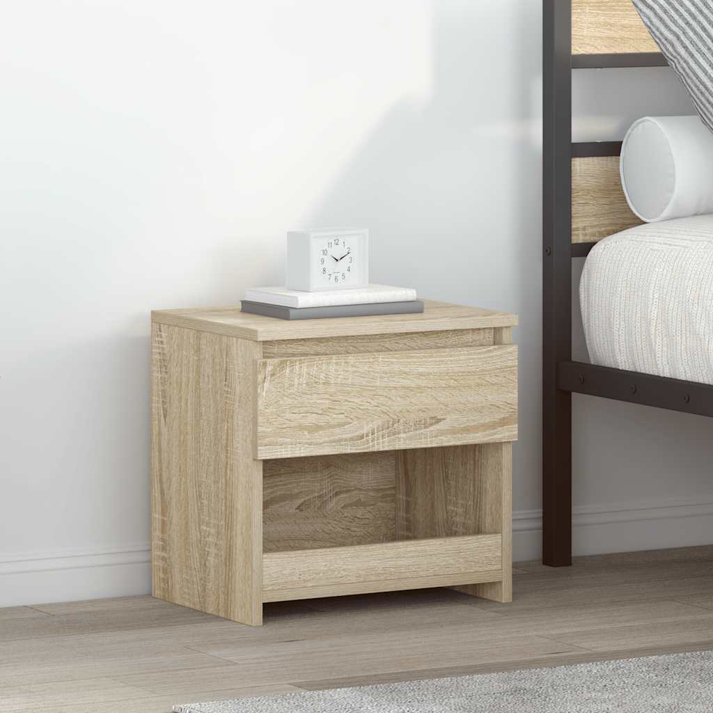 vidaXL Nachtkastje 40x30x39 cm bewerkt hout wit