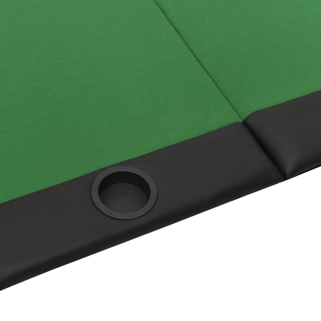 vidaXL Pokertafelblad voor 10 spelers inklapbaar 208x106x3 cm groen