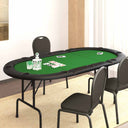 vidaXL Pokertafel voor 10 spelers inklapbaar 207x106x76 cm groen
