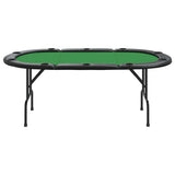 vidaXL Pokertafel voor 10 spelers inklapbaar 207x106x76 cm groen