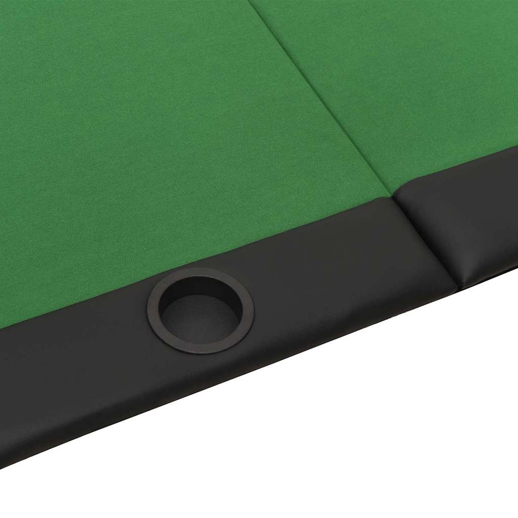 vidaXL Pokertafel voor 10 spelers inklapbaar 207x106x76 cm groen