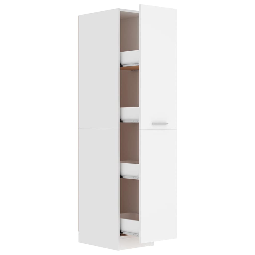vidaXL Apothekerskast 30x42,5x150 cm bewerkt hout wit