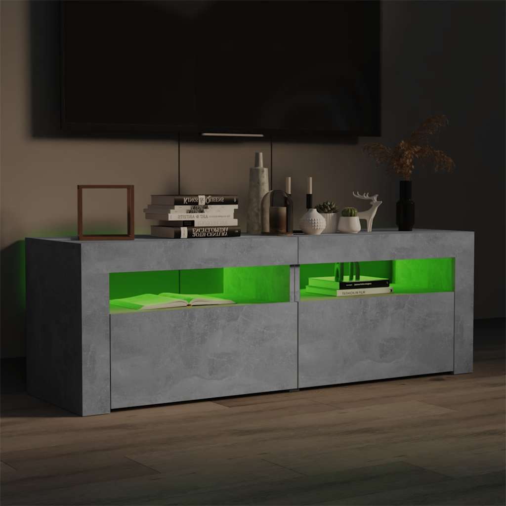vidaXL Tv-meubel met LED-verlichting 120x35x40 cm wit