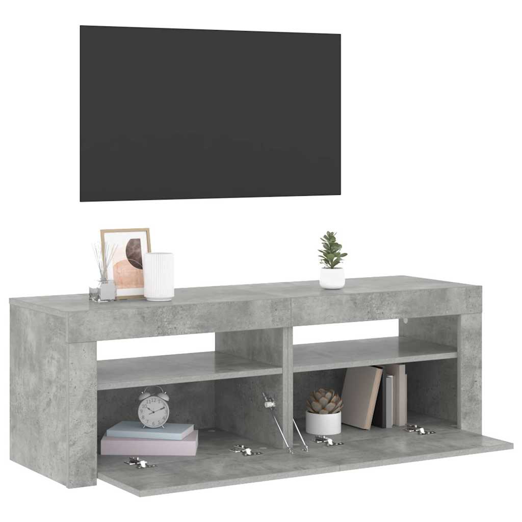vidaXL Tv-meubel met LED-verlichting 120x35x40 cm wit