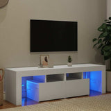 vidaXL TV Cabinet with LED Lights 140x36.5x40 cm White